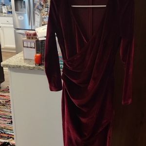 Light velvet cocktail dress